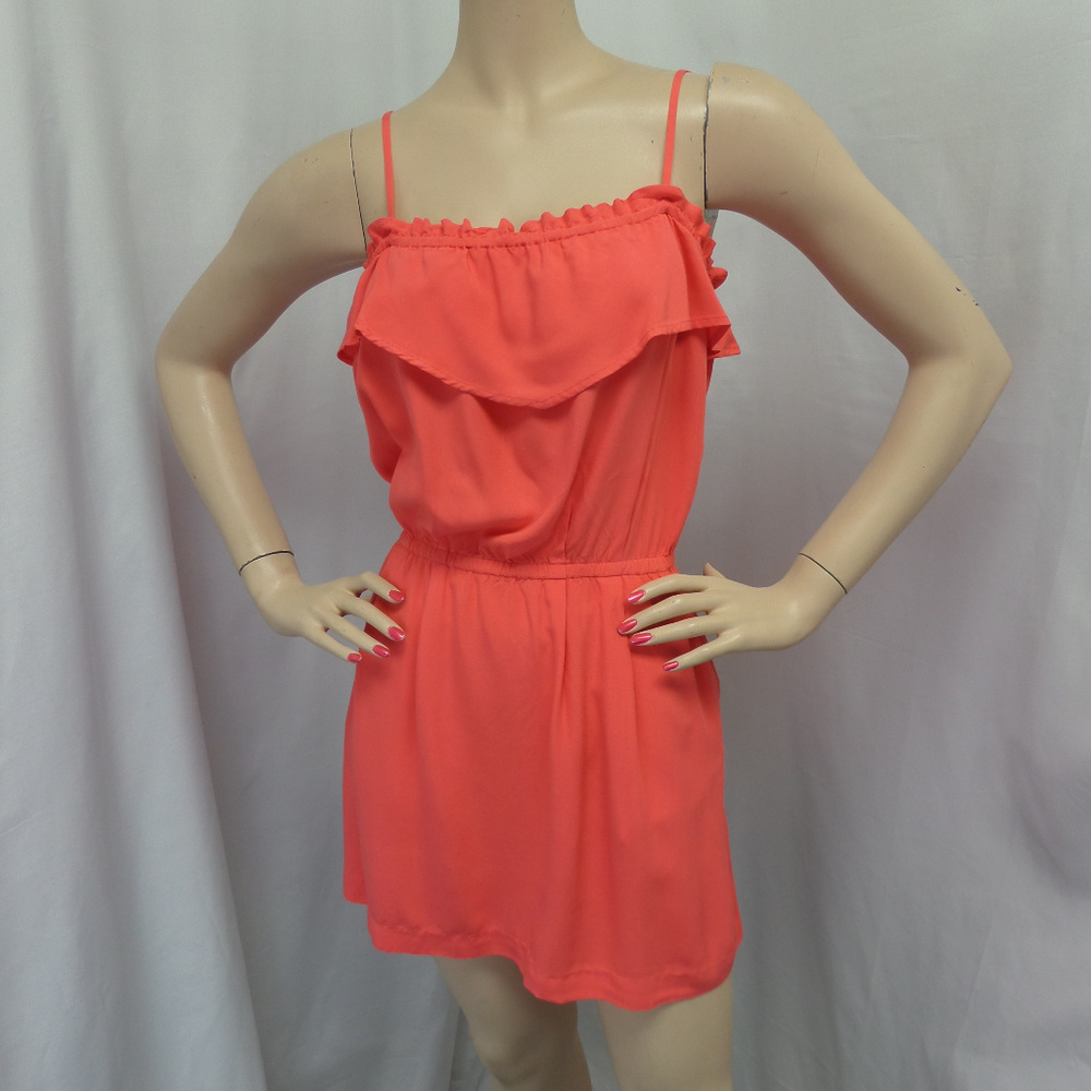 SALMON PINK CAREER CASUAL BLOUSON MINI SUN DRESS